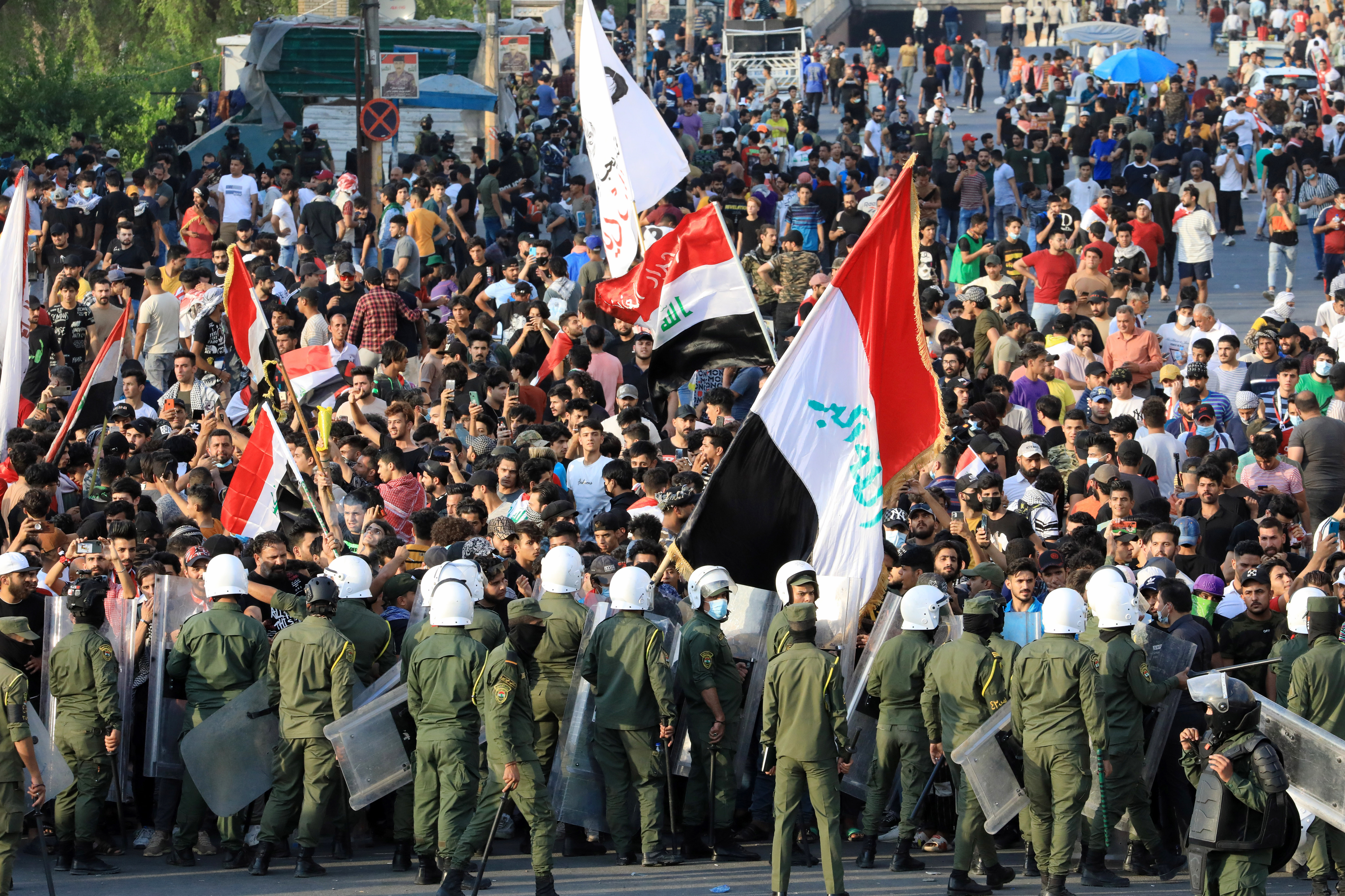 تظاهرة ساحة التحرير في بغداد