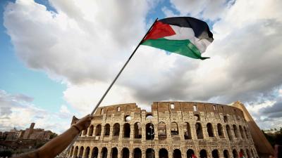 الآلاف يحتشدون في روما لدعم فلسطين – رويترز 