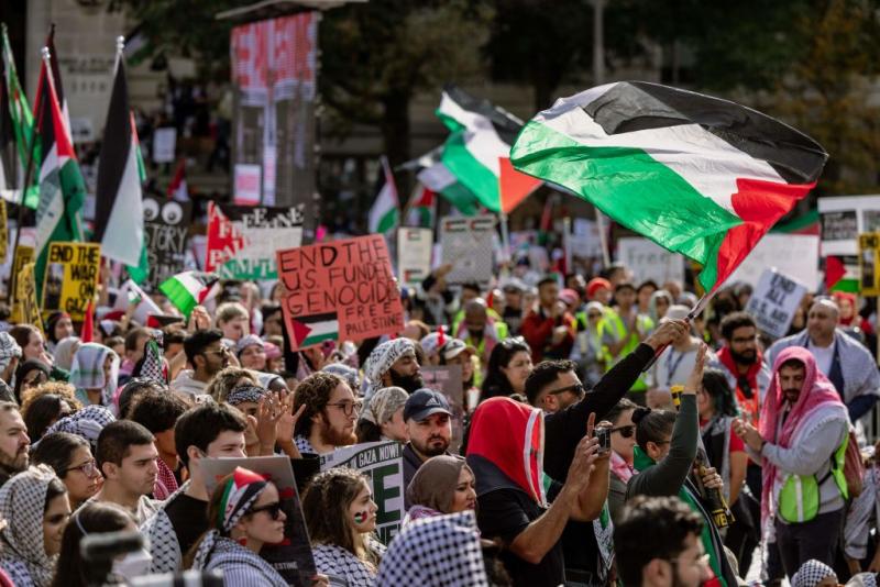 مظاهرات في العاصمة الأميركية واشنطن دعمًا لفلسطين وتنديدًا بالعدوان على غزة
