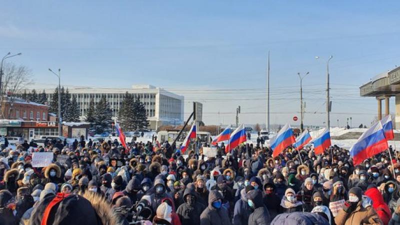 موسكو- مظاهرات مؤيدة للمعارض الروسي أليكسي نافالني