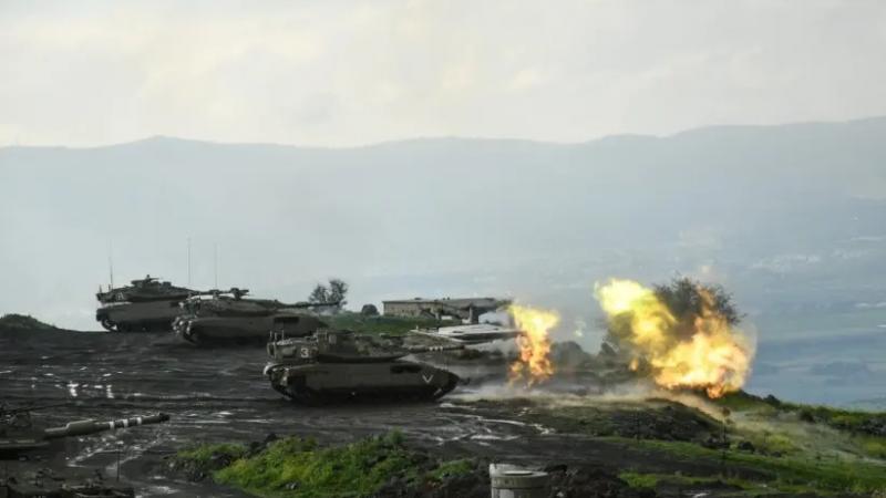 دبابات تابعة لـ"اللواء 188" المدرّع اخلال تمرين في هضبة الجولان في مارس /آذار 2021.