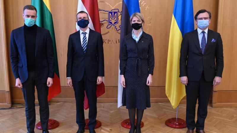 وزير الخارجية الأوكراني مع نظرائه في دول البلطيق الثلاث