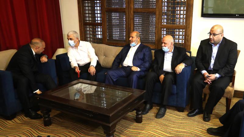 جانب من لقاء حركة "حماس" مع الوفد المصري في غزة
