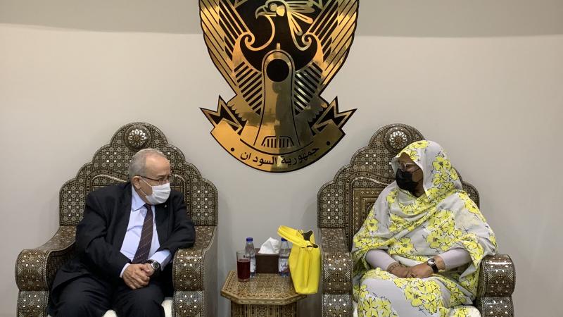 لقاء وزيرة الخارجية السودانية مريم المهدي، مع نظيرها الجزائري رمطان لعمامرة