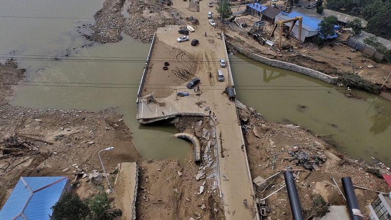 أصدرت السلطات الصينية أعلى مستوى من التحذير من الأحوال الجوية في مقاطعة خنان (غيتي)