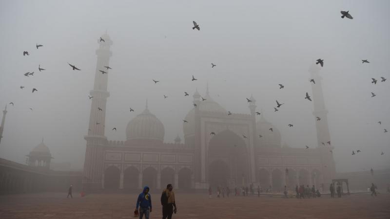 يثير التلوث في نيو دلهي مخاوف من أن تؤثر جودة الهواء الرديئة على المرضى الذين يتعافون من مرض كوفيد-19 (غيتي)
