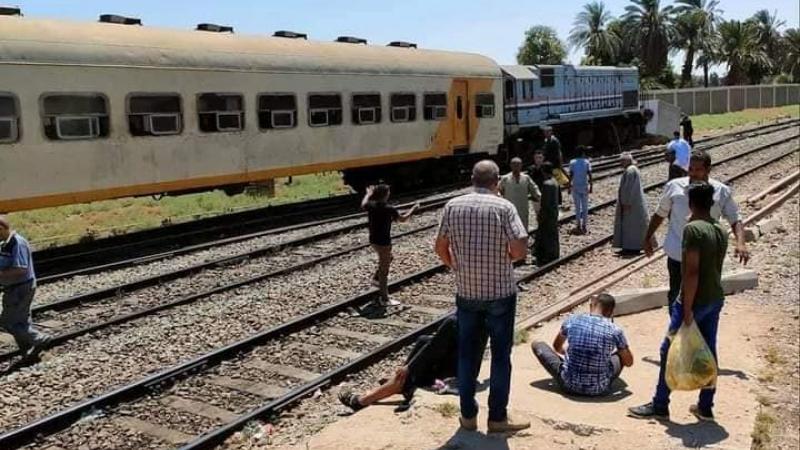 تصادم قطار في مصر