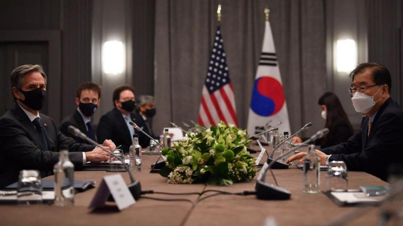 قالت وزارة الخارجية الأميركية إن بلينكن أكد دعم بلاده للحوار والتعاون بين الكوريتين (غيتي- أرشيف)