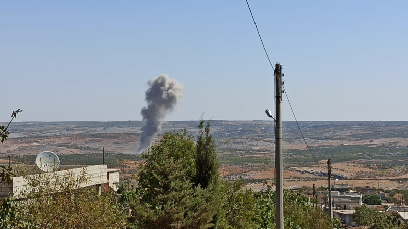 قصف مدفعي لقوات النظام السوري على ريف إدلب الغربي 