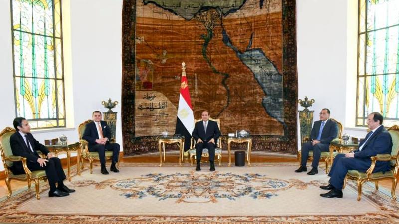 الرئيس المصري يستقبل رئيس الحكومة الليبية عبد الحميد دبيبة بالقاهرة (الرئاسة المصرية)