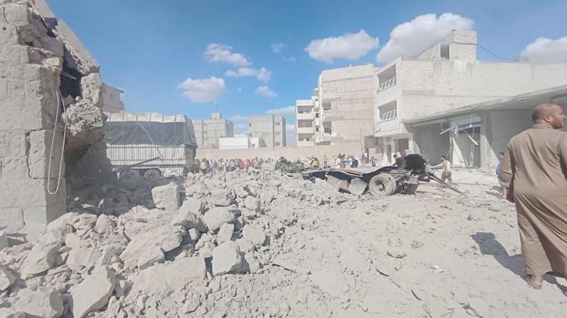 انفجار في مدينة الباب شرقي حلب (فيسبوك)