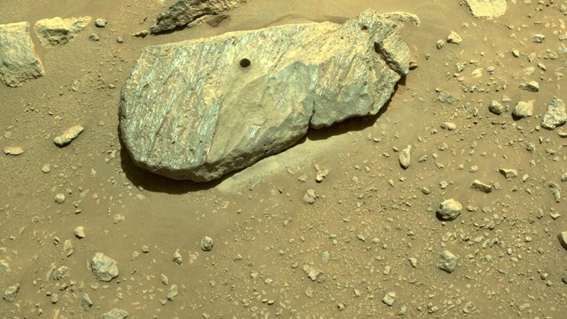 حصلت مركبة "بيرسيفرنس" على أول صخرة محفورة من سطح المريخ (ناسا)