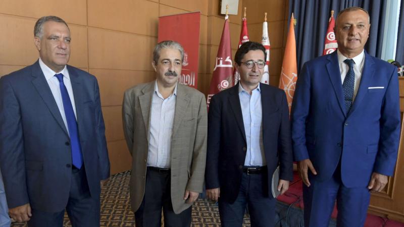 تضم التنسيقية المعلن عنها أربعة أحزاب هي حزب التكتل والحزب الجمهوري والتيار الديمقراطي وحزب آفاق تونس (غيتي)
