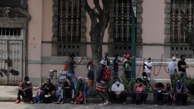 مهاجرون هايتيون في العاصمة مكسيكو