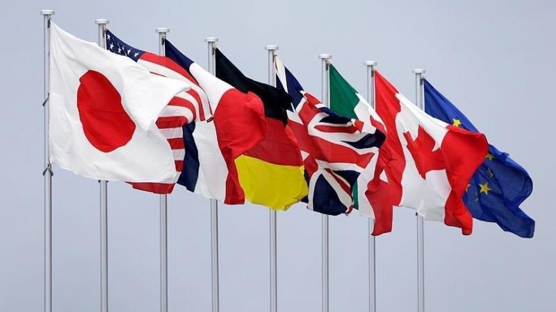 أعلام مجموعة الدول السبع (الأناضول)