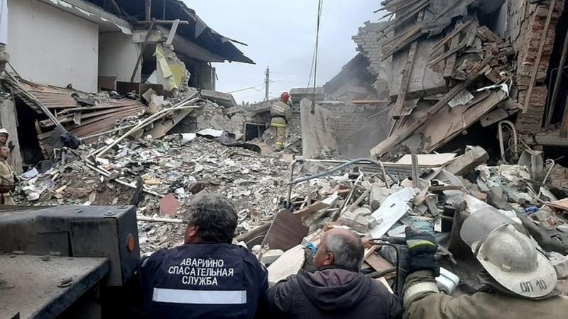 مبنى روسي مدمر بفعل الغاز