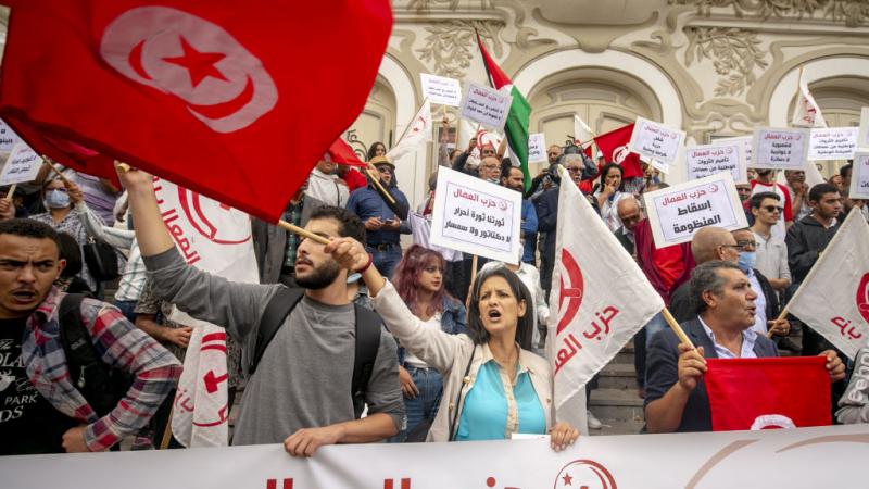 تظاهرة لحزب العمال في تونس