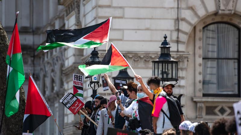وقفة مؤيدة لفلسطين في لندن