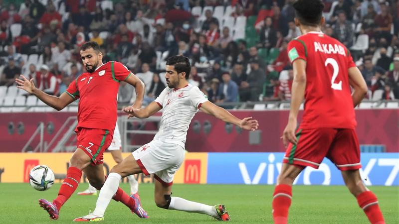 سيواجه المنتخب التونسي الفائز من مباراة المنتخب المصري والأردني (تويتر)