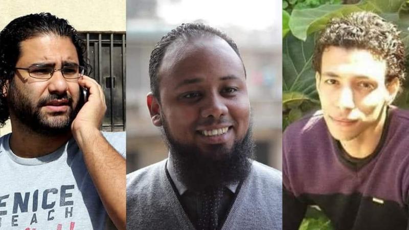 الحكم على علاء عبد الفتاح بالسجن 5 سنوات وعلى كل من محمد الباقر ومحمد إبراهيم "أكسجين" بالسجن 4 سنوات 