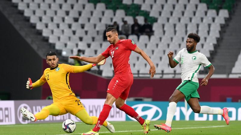 كاس العرب فلسطين السعودية نتيجة مباراة