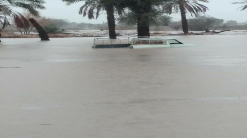 أشارت هيئة إدارة الطوارئ في محافظة فارس إلى تسبب الأمطار والفيضانات بأضرار "في المزروعات والبنى التحتية والمنازل" (تويتر)