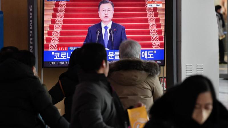 رئيس كوريا الجنوبية يدلي بكلمة مع حلول العام الجديد (غيتي)