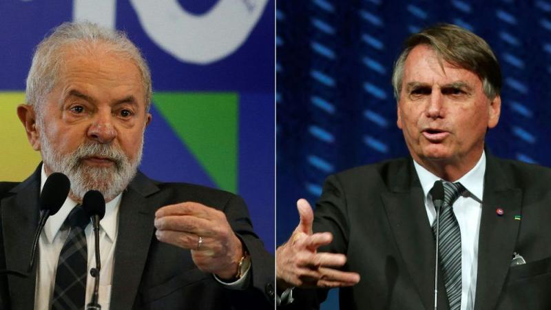 الرئيس البرازيلي اليميني المتطرف جايير بولسونارو وخصمه الرئيس الأسبق لويس إيناسيو لولا دا سيلفا 