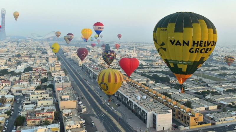 شاركت 17 دولة في مهرجان المناطيد في الدوحة- تويتر