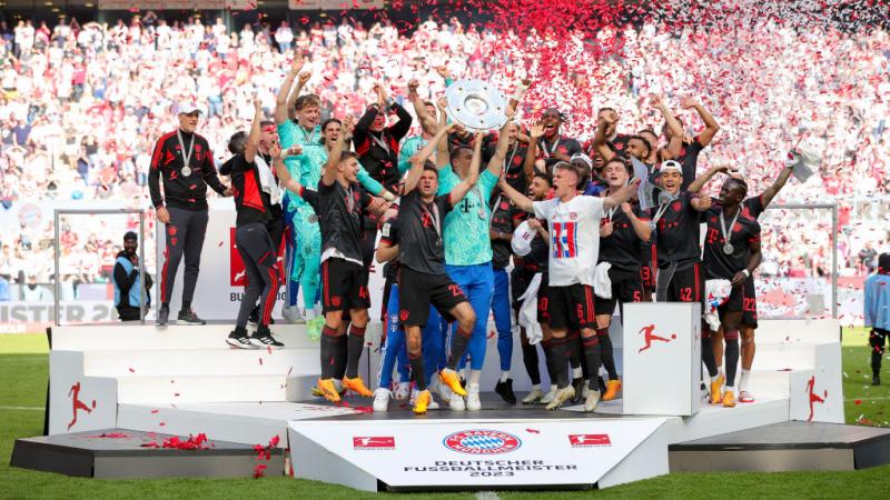 ختم فريق بايرن ميونيخ الموسم برصيد 71 نقطة متقدمًا بفارق الأهداف على دورتموند - غيتي