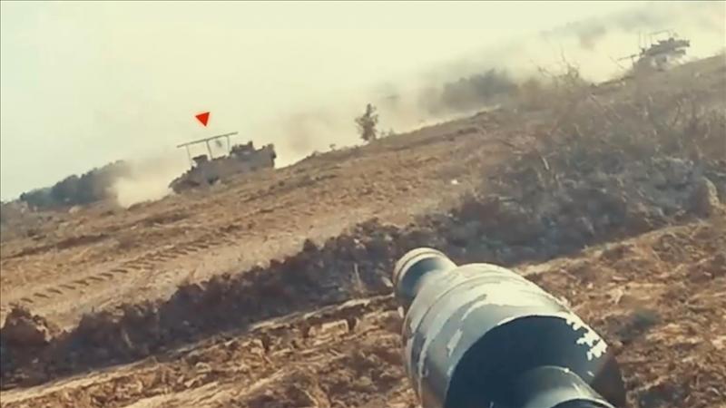 فجرت فصائل المقاومة عبوة شديدة الانفجار بدبابة ميركافا إسرائيلية وسط قطاع غزة- الأناضول
