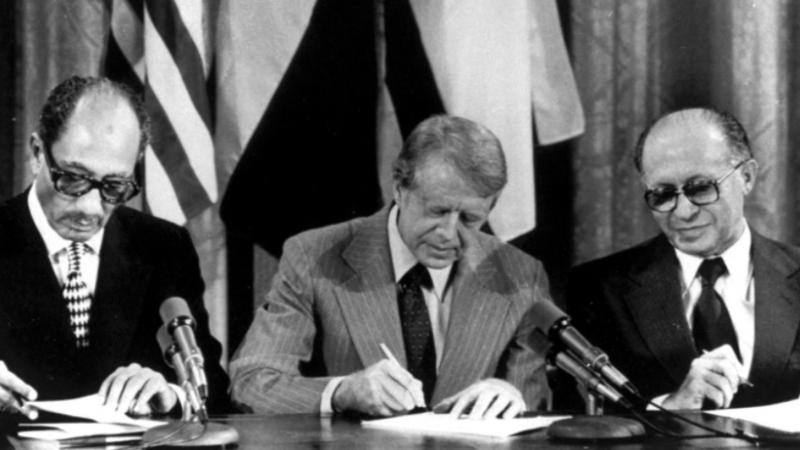 وقعت مصر وإسرائيل اتفاقية سلام ثنائية عام 1979- أسوشيتد برس