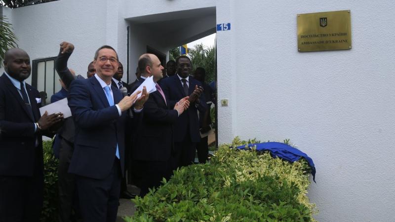 جانب من افتتاح السفارة الأوكرانية في ساحل العاج