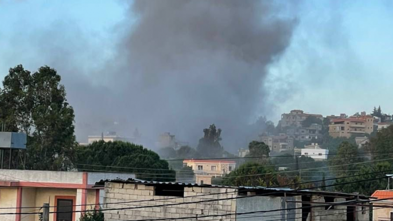 تتعرض بلدة عيترون جنوبي لبنان بشكل يومي للقصف الإسرائيلي - وكالة الأنباء اللبنانية الرسمية