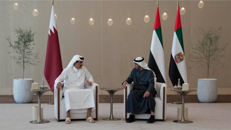 أمير دولة قطر ورئيس دولة الإمارات